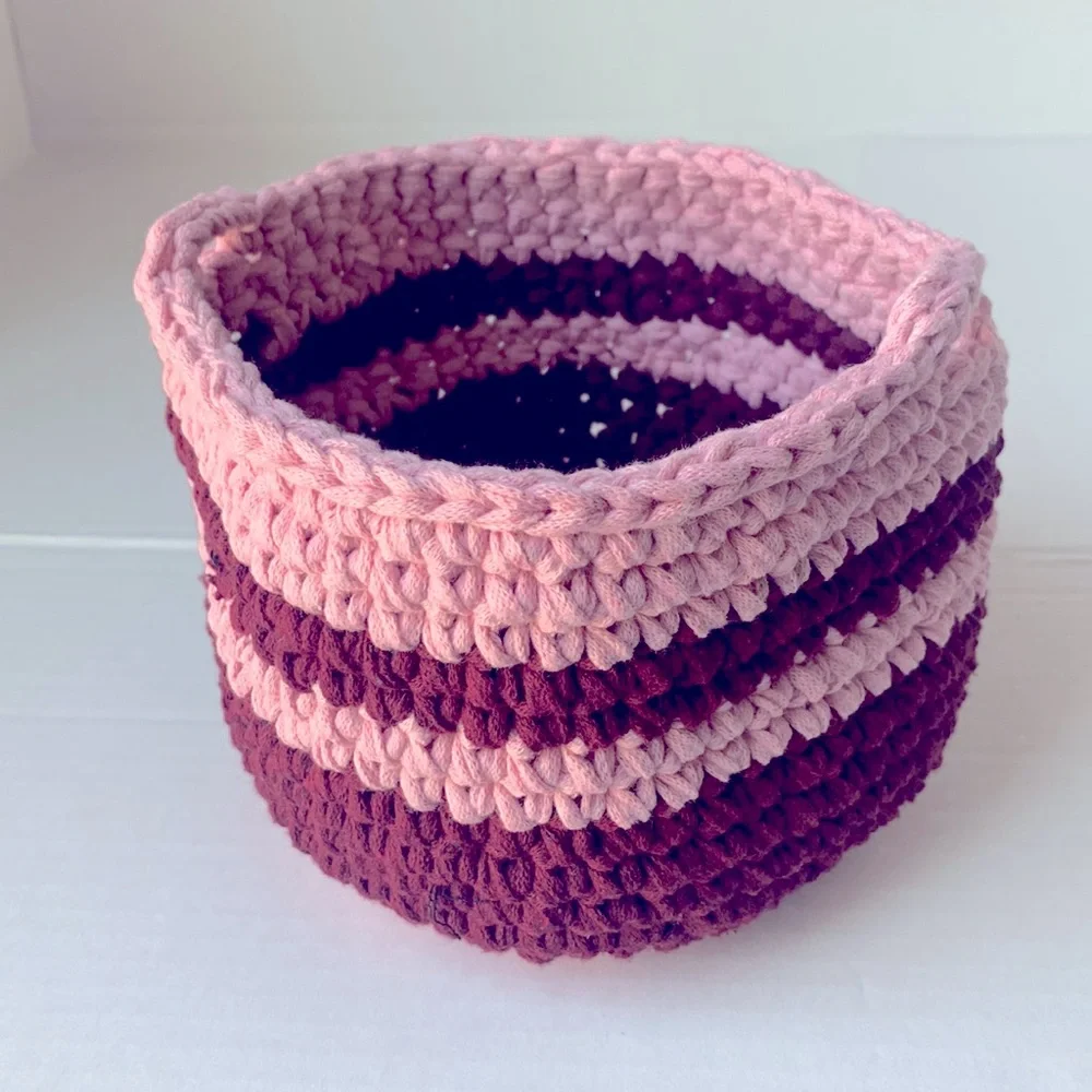 Handmade Crochet Round Basket